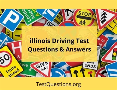 what are the 35 questions on illinois driving test